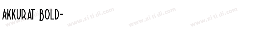 Akkurat Bold字体转换